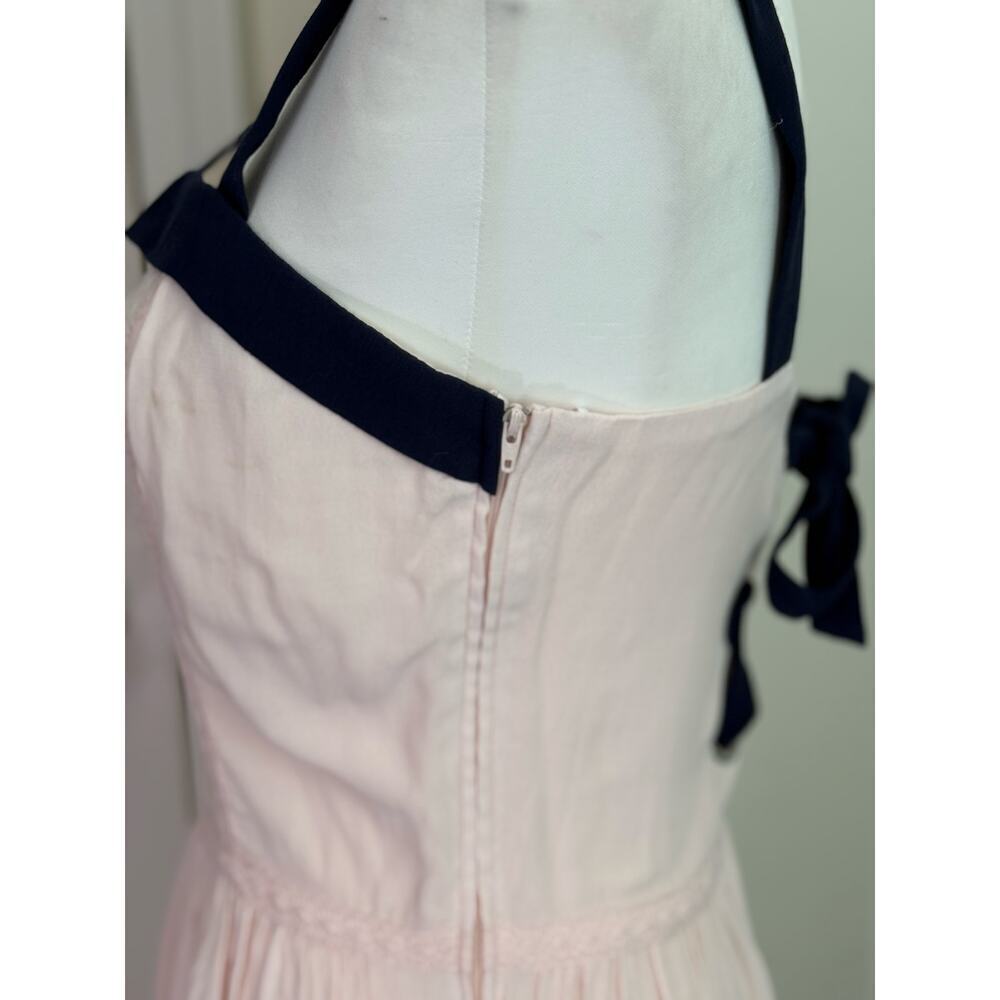 NAF NAF Blush Pink & navy blue Sundress - Size EU 38 US SIZE 6 - Picture 3 of 7